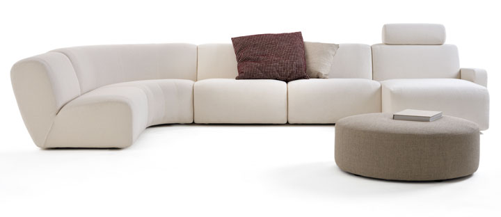 Mussi modular sofa Flow with headrest design MYGG
