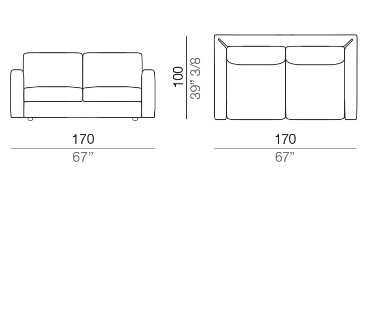 Modena Design Sofa 170 cm - D170