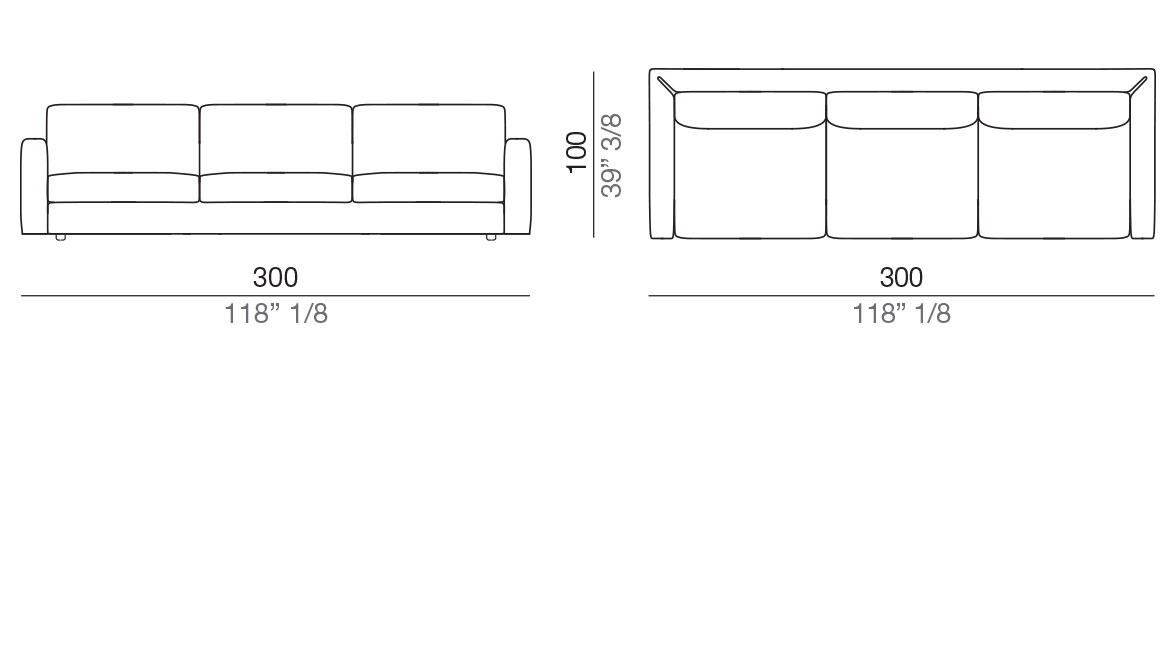 Modena Design Sofa 300 cm - D3_300
