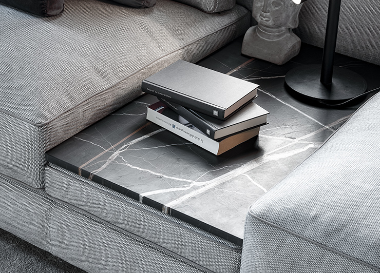 Mussi Sinfonia sofa insert table detail