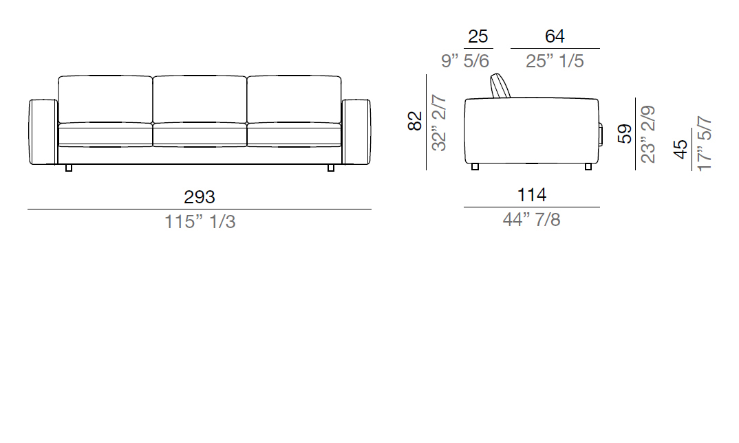 Mussi Sinfonia Sofa 293 cm - D293