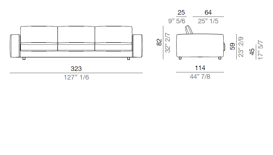 Mussi Sinfonia Sofa 293 cm - D293