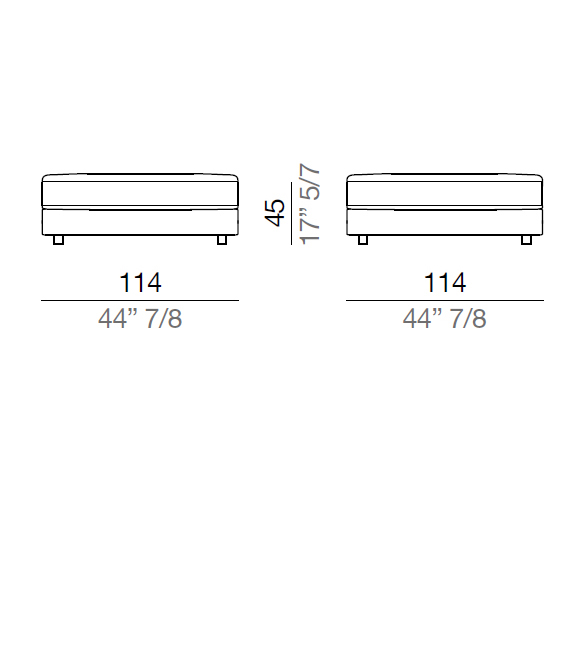 Mussi Sinfonia Sofa Pouf 114 cm - PF114