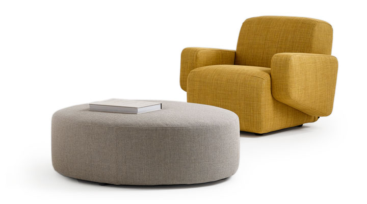 Mussi Flow yellow armchair design MYGG